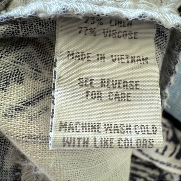 Cali 1850 Women's Linen Blend Paperbag Pants M High-Waisted Tie Belt Pockets - Picture 11 of 12